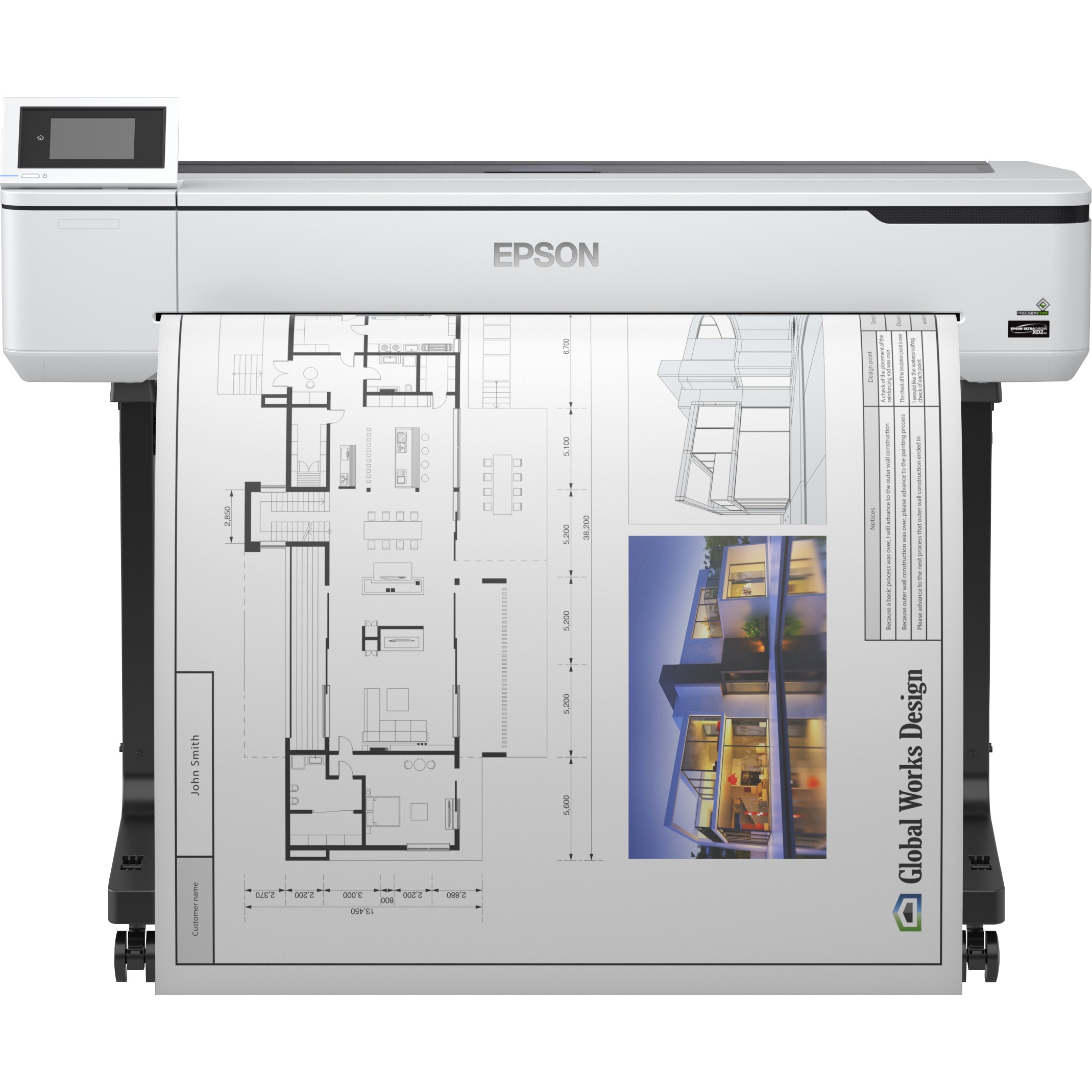 Printer Inkjet Epson SureColor SC-T5100 / Large Format A0 36" / 2400dpi / USB Gigabit LAN Wi-Fi - Bardhë - Figura 2