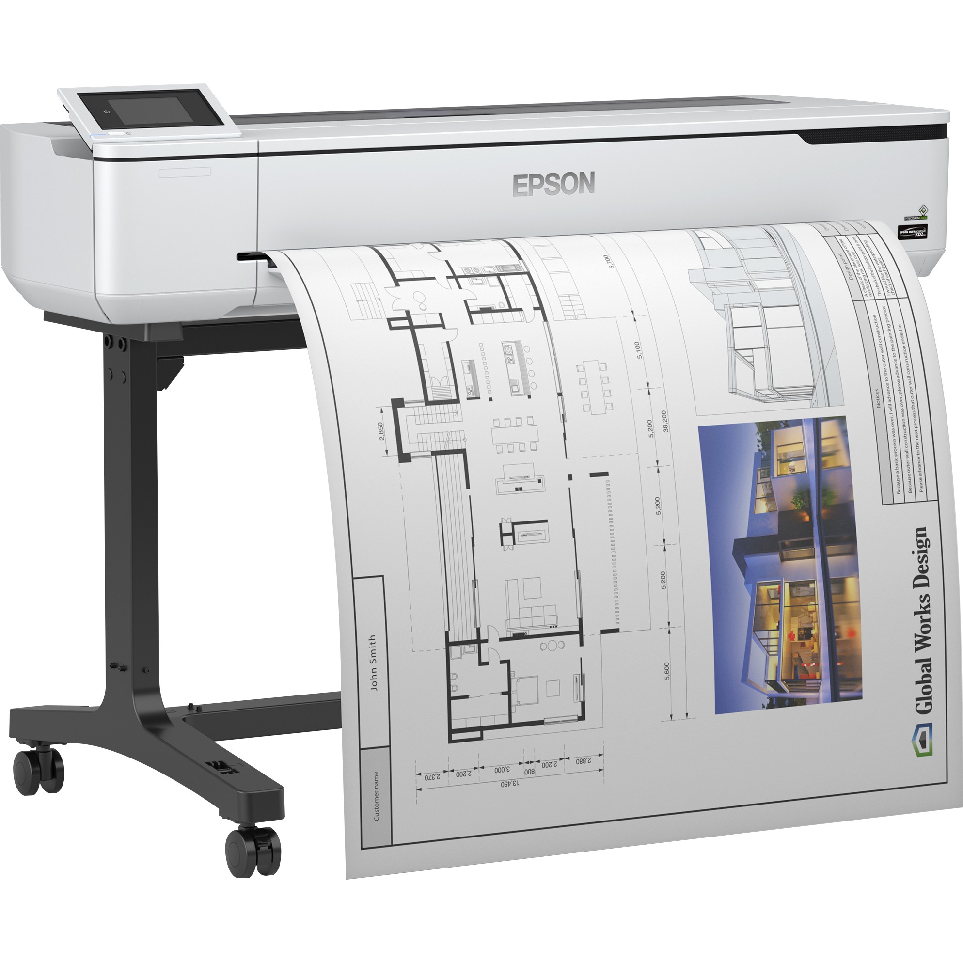 Printer Inkjet Epson SureColor SC-T5100 / Large Format A0 36" / 2400dpi / USB Gigabit LAN Wi-Fi - Bardhë - Figura 3