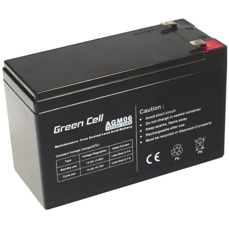 Bateri të mesme Green Cell Replacement Battery AGM06 12V / 9Ah
