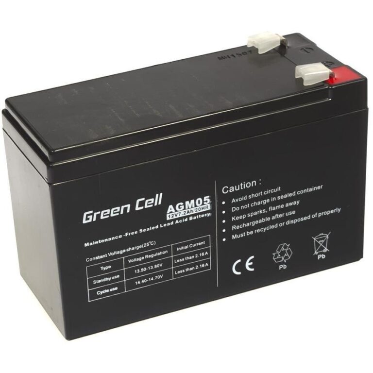 Bateri të mesme Green Cell Replacement Battery AGM05 12V / 7.2Ah