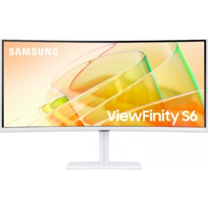 Montor Samsung ViewFinity S6 S34C650TAU / 34" UWQHD Curved 5ms 100Hz HDR10 / 2xThunderbolt 4 HDMI DP Speaker / e bardhë