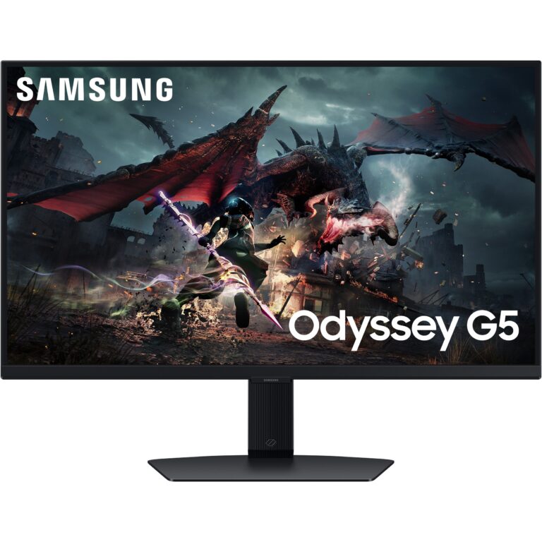 Monitor Gaming Samsung Odyssey G5 S27DG500EU / 27" QHD IPS 1ms 180Hz HDR400 / HDMI DP Pivot / e zezë