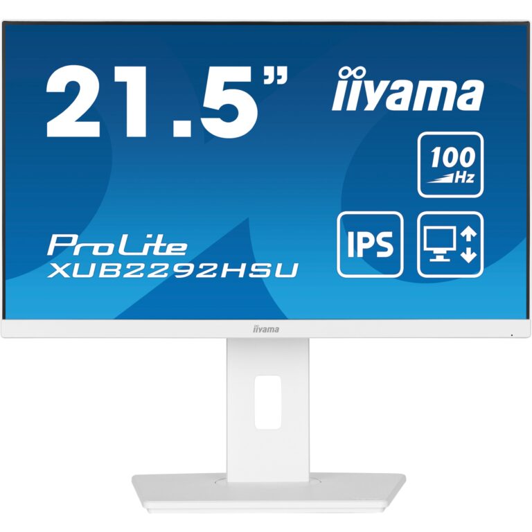 Monitor iiyama ProLite XUB2292HSU-W6 / 21.5 Inch / Full HD / 100Hz / 0.4ms /  I bardhë