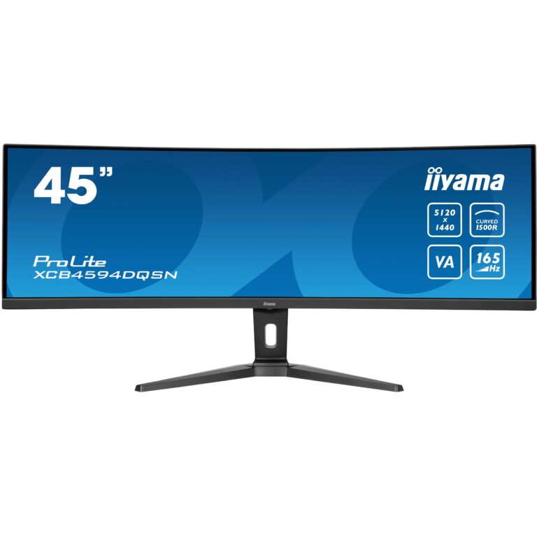 Monitor i lakuar IIYAMA XCB4594DQSN-B1 / 44.5" Dual QHD 165 Hz 0.8 ms VA Curved / HDMI DP USB-C / e zezë