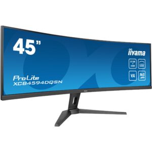 Monitor i lakuar IIYAMA XCB4594DQSN-B1 / 44.5" Dual QHD 165 Hz 0.8 ms VA Curved / HDMI DP USB-C / e zezë