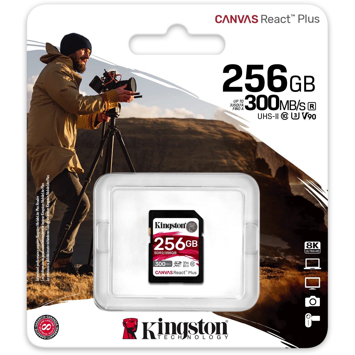 Kartë Memorie SD Kingston Canvas React Plus SDXC Card 256GB – 300MB/s - Figura 3