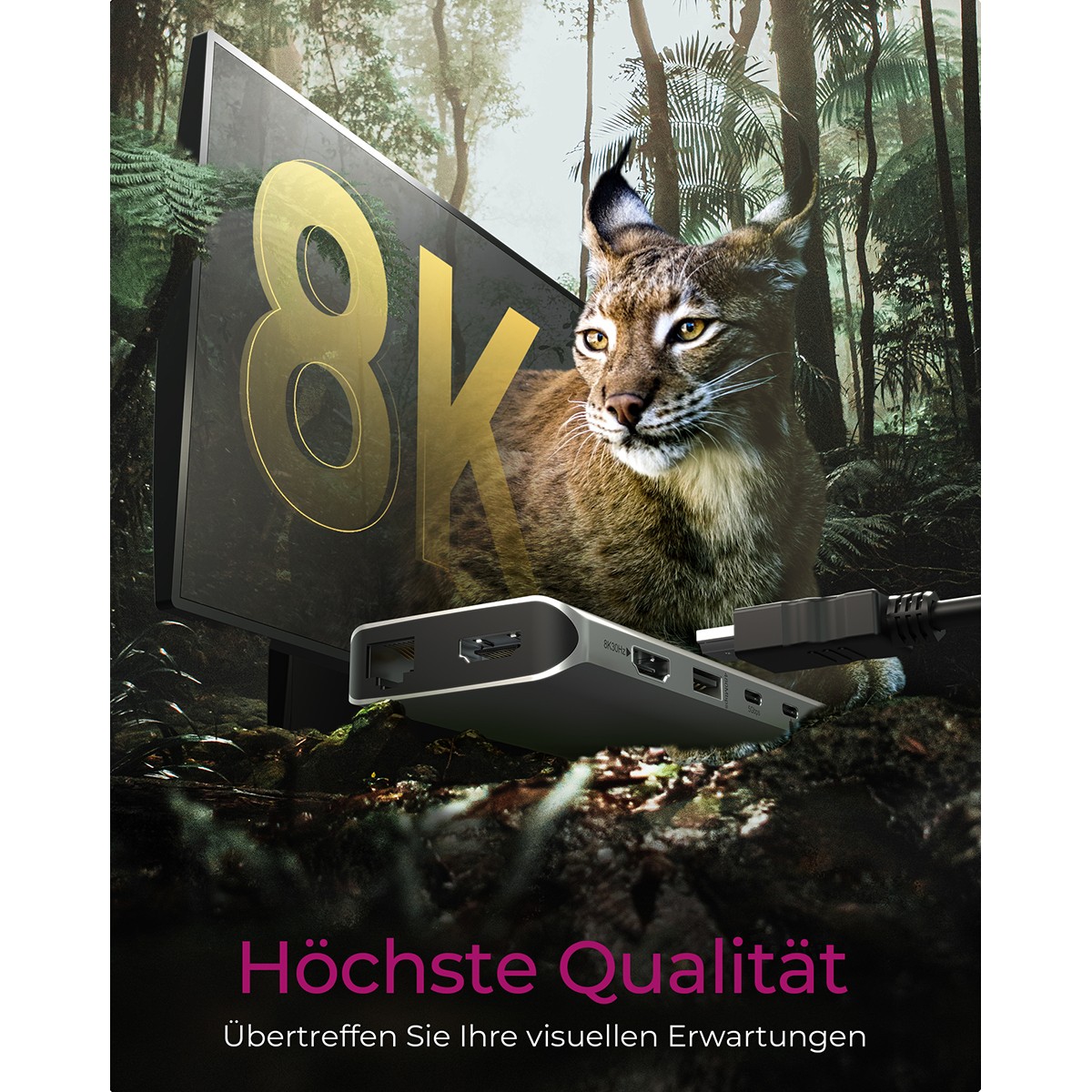 Docking Station ICY BOX IB-DK4061-CPD USB-C 12-në-1 PD 100W - Zezë - Figura 2