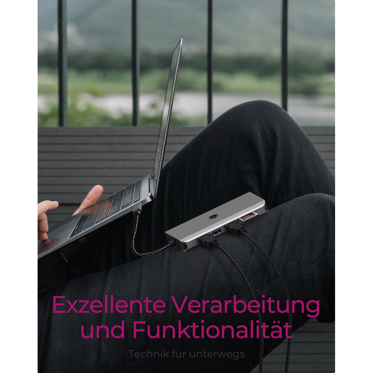 Docking Station ICY BOX IB-DK4061-CPD USB-C 12-në-1 PD 100W - Zezë - Figura 3