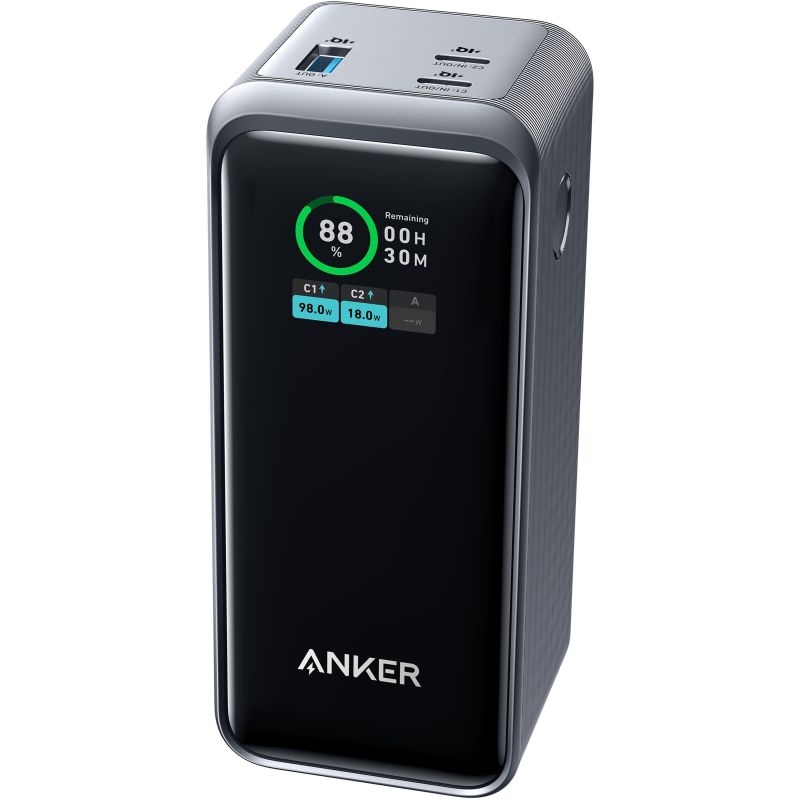 Power Bank Anke Prime 20.000mAh (200W) / 2x USB-C 1x USB-A / Fast charging / Display / e zezë