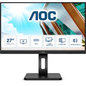 Monitor AOC U27P2CA / 27" 4K Ultra HD 4ms 60Hz IPS / HDMI DP USB-C / e zezë