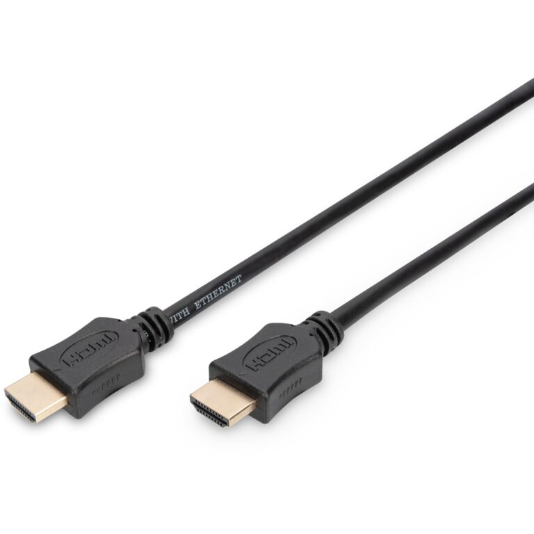 Kabllo HDMI DIGITUS / A-A / Ethernet / ST-ST / 2.0m / Gold - Zezë