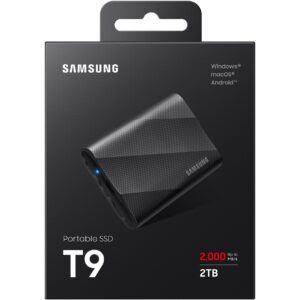 SSD të Jashtëm 2TB Samsung Portable T9 USB 3.2 Gen2 Black