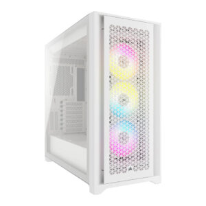 Kasë Midi Tower Corsair iCUE 5000D RGB Airflow Window – Bardhë