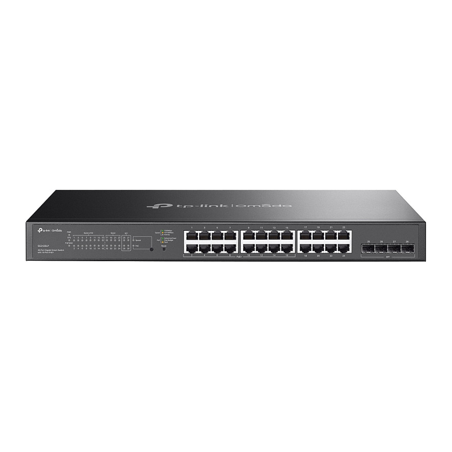 TP-Link Omada SG2428LP – 24× Gigabit Managed PoE+ Switch me 4× SFP, 150W PoE, Rackmount