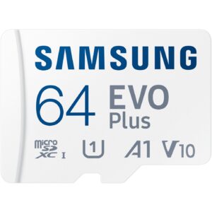 Kartë Memorie SD CARD 64GB Samsung EVO Plus microSDXC UHS-I U1 V10 A1 inkl. SD Adapter