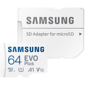 Kartë Memorie SD CARD 64GB Samsung EVO Plus microSDXC UHS-I U1 V10 A1 inkl. SD Adapter