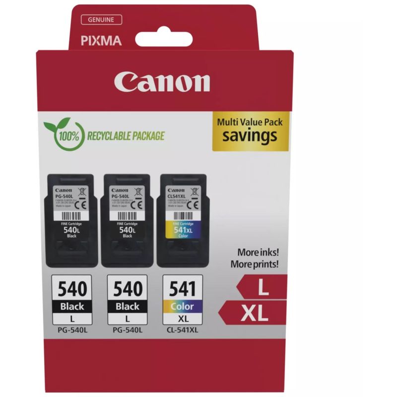 INK / Canon / PG-540L/CL-541XL / 5224B017 / 3er Multipack – 2x Zezë-Blu-Rozë-Verdhë - Figura 2
