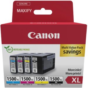 INK / Canon / PGI-1500XL / 9182B010 / 4er Multipack – Zezë-Blu-Rozë-Verdhë