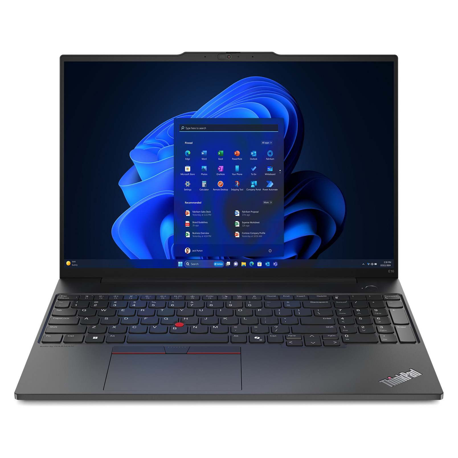 Laptop Lenovo ThinkPad E16 G2 / Ultra 7 155H / 32GB DDR5 / 1TB / 16" WUXGA IPS AG / Intel Arc Graphics - Grafit