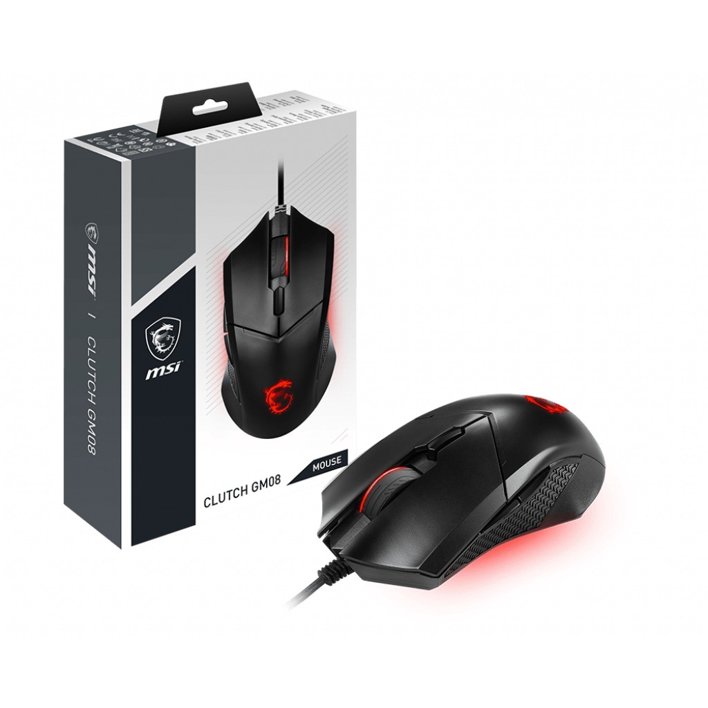 Maus me Kabllo MSI Clutch GM08 – Zezë
