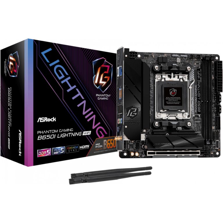 Pllakë Amë MB AMD B650I Lightning WiFi AM5 mITX HDMI DDR5 - AMD Sockel AM5 (Ryzen Zen4)