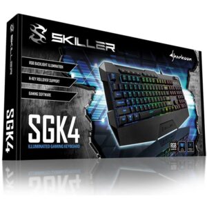 Tastierë gaming Sharkoon Skiller SGK4 Rubberdome / Wired / QWERTZ / German Language – Zezë 8
