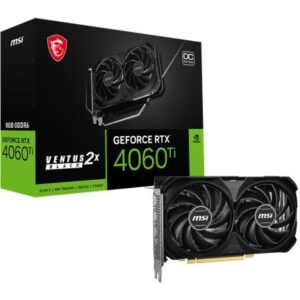 Kartelë Grafike NVIDIA  RTX 4060 Ti 8GB MSI Ventus 2X Black E1 OC GDDR6