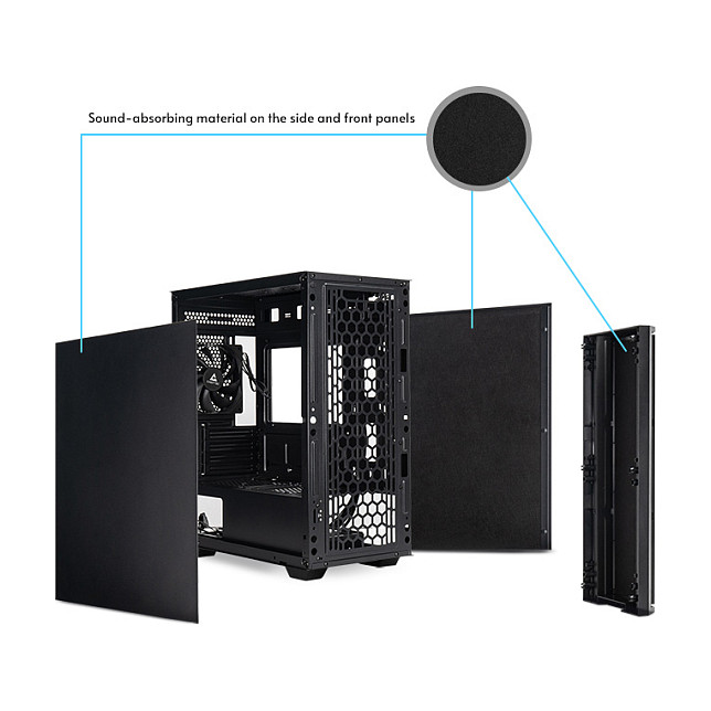 Kasë Mini Chieftec Vita Serie AZ-01B-OP – Zezë - Figura 4