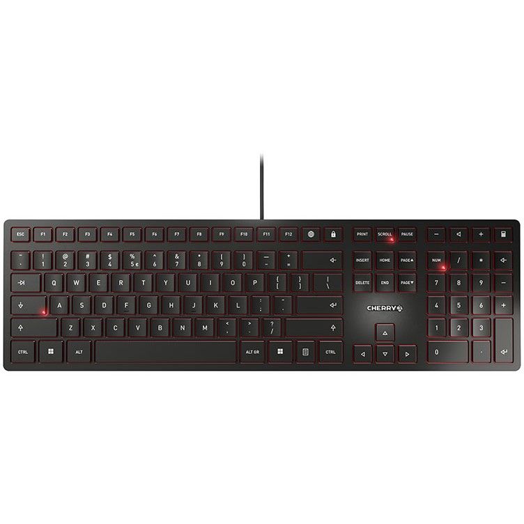 Tastierë me kabllo Cherry KC 6000 Slim / USB / QWERTY US - Zezë
