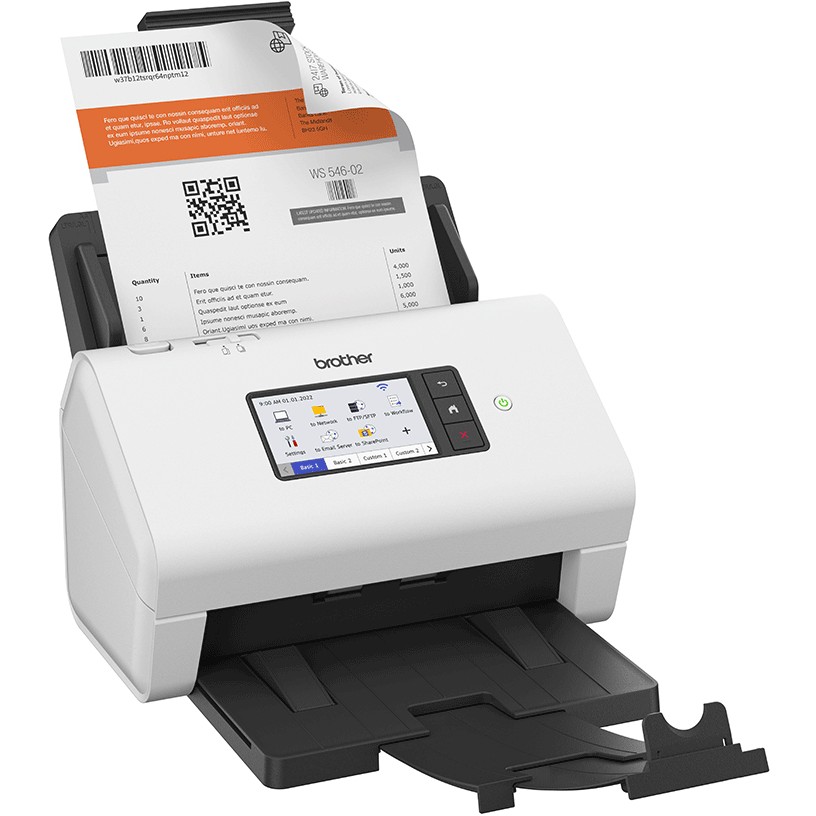 Skaner BROTHER ADS-4900W Document Scanner with ADF Duplex 60 ppm USB 3.0 LAN Wi-Fi - Bardhë - Figura 3