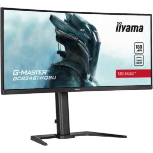 Monitor Gaming i lakuar IIYAMA GCB3481WQSU-B1 / 34" UltraWide Quad HD 180 Hz 0.3 ms VA Curved / HDMi DP USB / e zezë