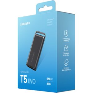 SSD e Jashtme 4TB Samsung Portable T5 EVO USB 3.2 Gen1 Black retail