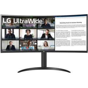 Monitor i lakuar LG Ultra Wide 34WR55QK-B.AEU / 34" Wide Quad HD 100 Hz 5ms HDR10 VA Curved / HDMI DP USB-C / e zezë