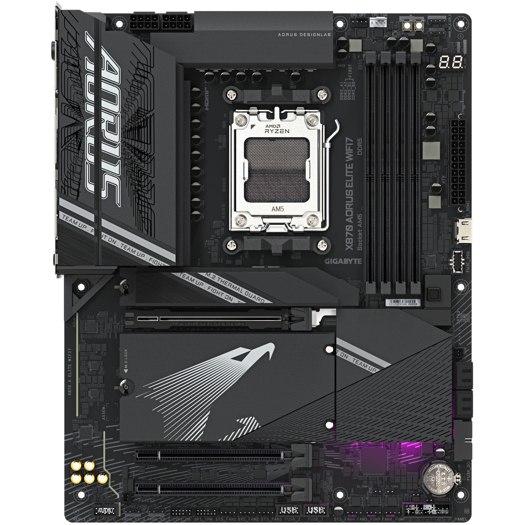Pllakë Amë MB Intel AM5 Gigabyte X870 Aorus Elite Wifi7 ATX - Figura 2