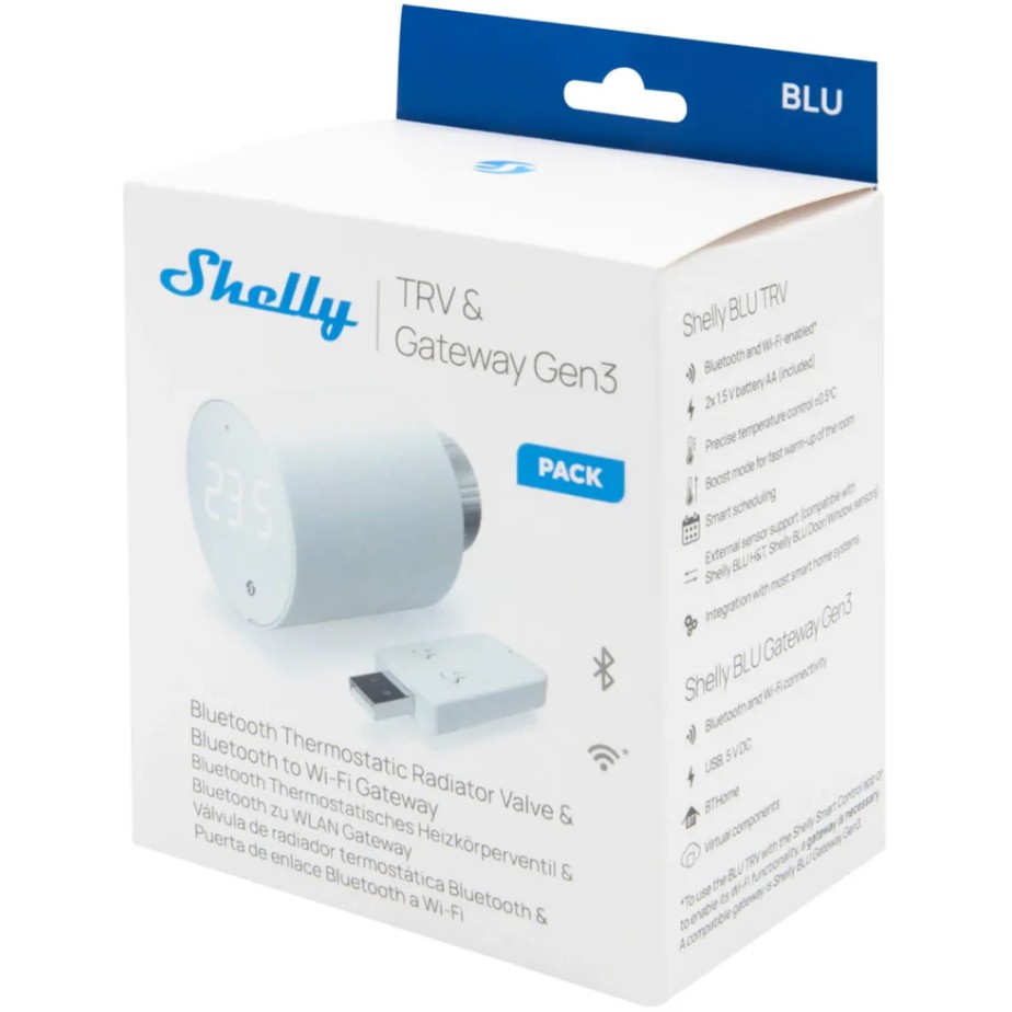Termostat i mençur Shelly Plug & Play "Blu TRV & Blu Gateway Gen3" - - Figura 2