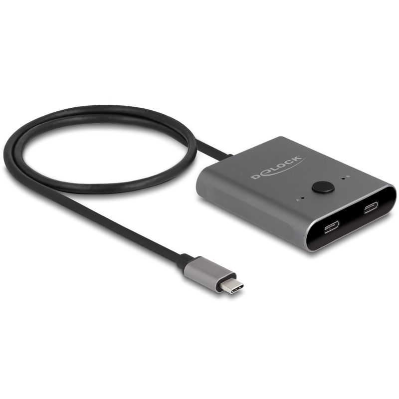 Switch USB DELOCK / 10 Gbps / USB Type-C / 2 në 1 / Bidirectional / 8K