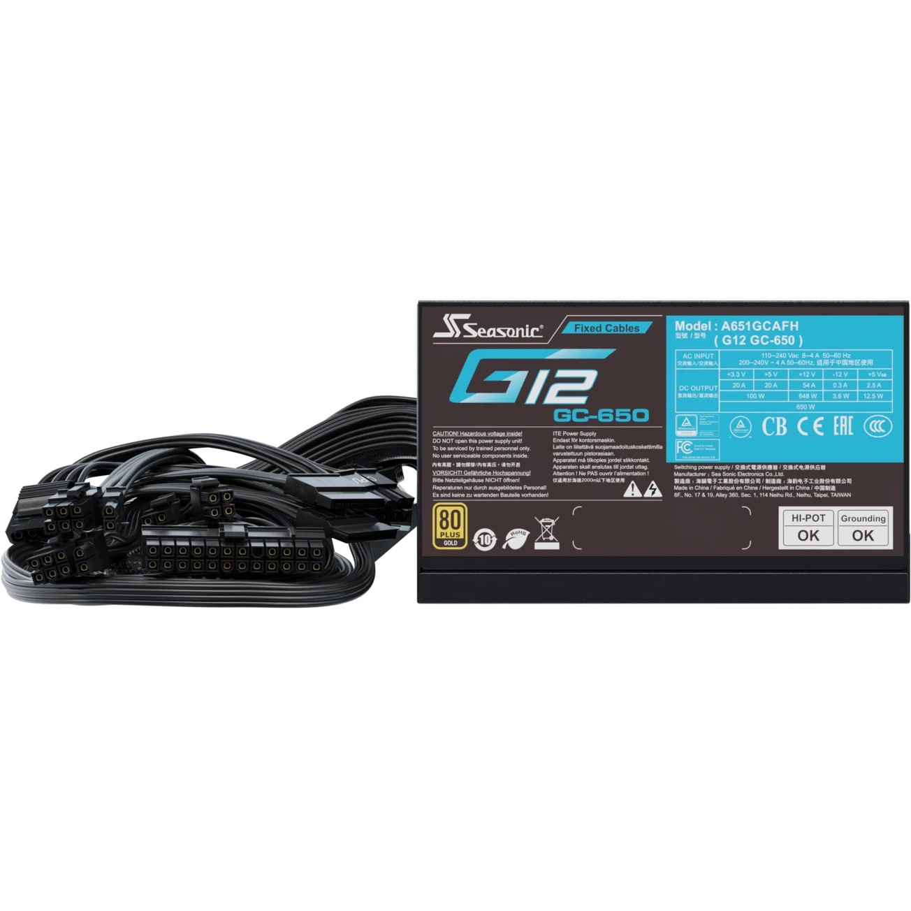 Furnizues Energjie 650W Seasonic G12 GC-650 80+ Gold - Figura 2