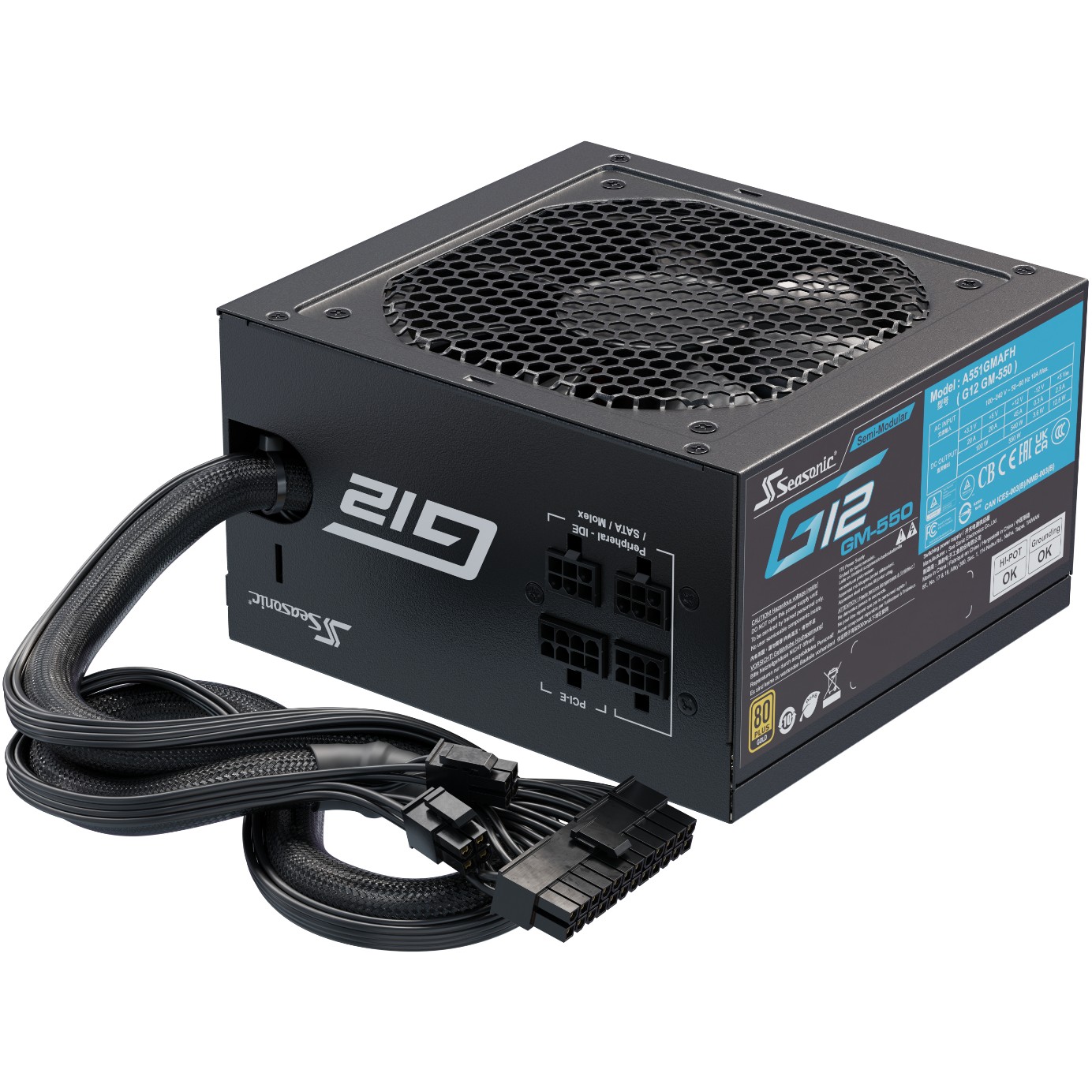 Furnizues Energjie 650W Seasonic G12-GM-650 80+ Gold - Figura 4