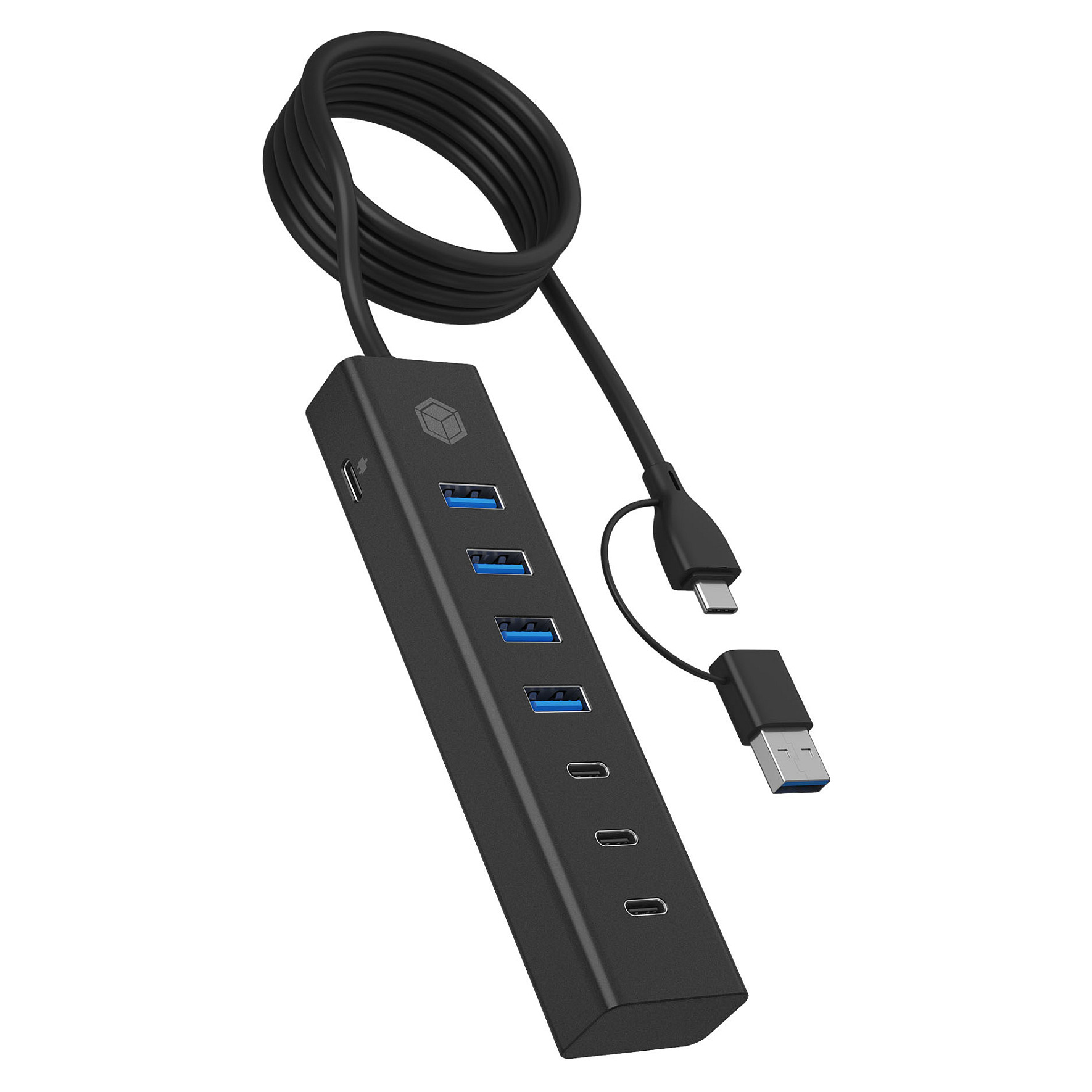 HUB ICY BOX IB-HUB1737-C3 / USB-C + USB-A / 7-Port