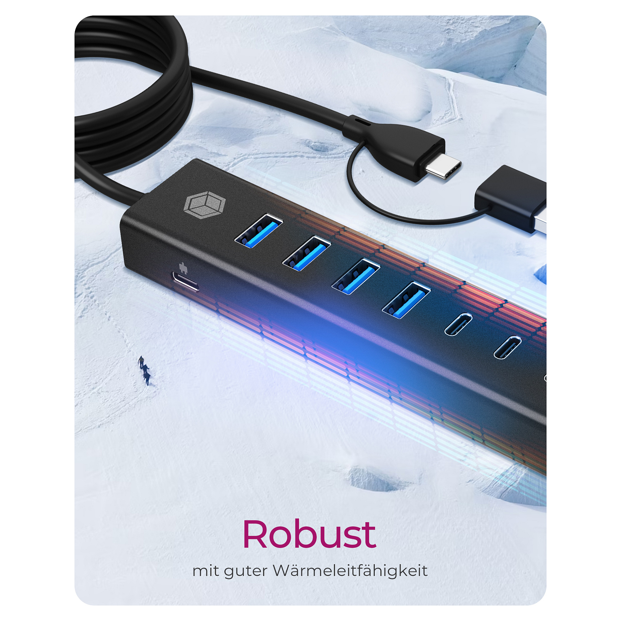 HUB ICY BOX IB-HUB1737-C3 / USB-C + USB-A / 7-Port - Figura 5