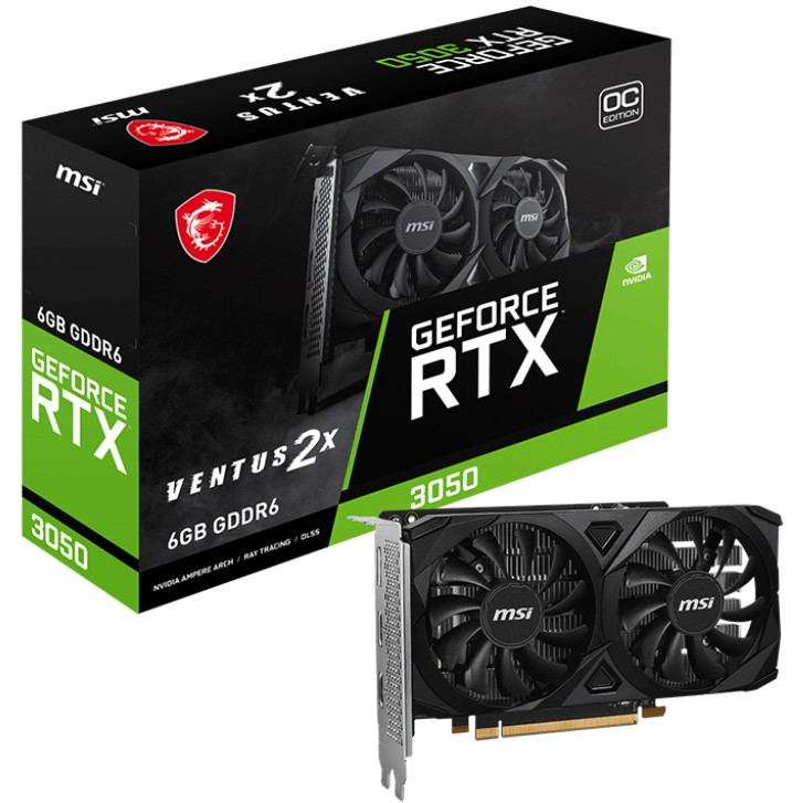 Kartelë Grafike Nvidia RTX 3050 6GB MSI VENTUS 2E E OC GDDR6