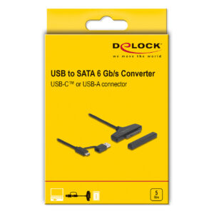 Adapter DeLock USB → SATA 6Gb/s / USB‑C – Zezë 6