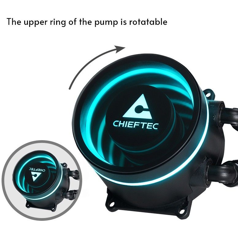 Ftohës për Procesor K Cooler Water Cooling Chieftec Iceberg 360 RGB multi Cooler | 1700| 1200| 1150| 1151| 1155| 1156| 1851| AM5/4/3+/2+/2 - Figura 4