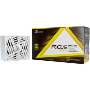 Furnizues Energjie 750W Seasonic FOCUS-GX-750-V4-E bardhë ATX 3.1 80+ Gold
