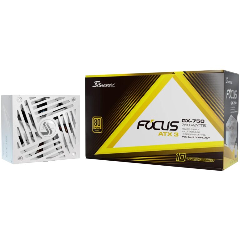 Furnizues Energjie 750W Seasonic FOCUS-GX-750-V4-E bardhë ATX 3.1 80+ Gold