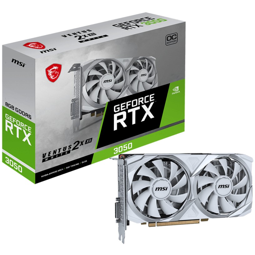 Kartelë Grafike RTX 3050 8GB MSI Ventus 2X XS White OC GDDR6 - Figura 2