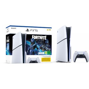 PS5 Sony PlayStation 5 Slim 1TB / Fortnite Cobalt Star Bundle – Bardhë 6