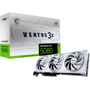 Kartelë Grafike NVIDIA RTX 5080 16GB MSI Ventus 3X OC GDDR7 3Fan white