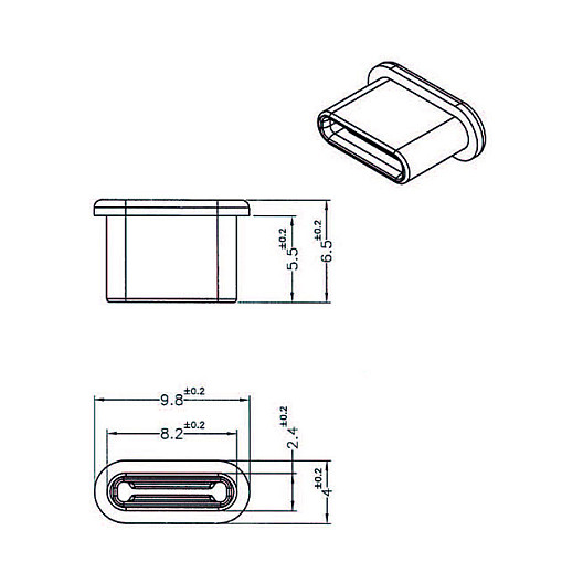Aksesorë DeLock Dust Protection for USB-C Port without Handle 10-Pack - Zezë - Figura 3