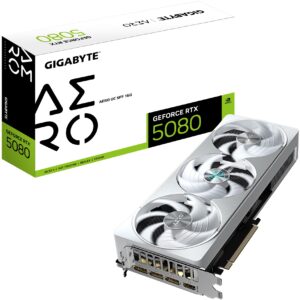Kartelë Grafike NVIDIA RTX 5080 16GB Gigabyte Aero OC GDDR7 3Fan white